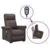 vidaXL Podnoszony fotel masujący, brązowy, sztuczna sk&oacute;ra