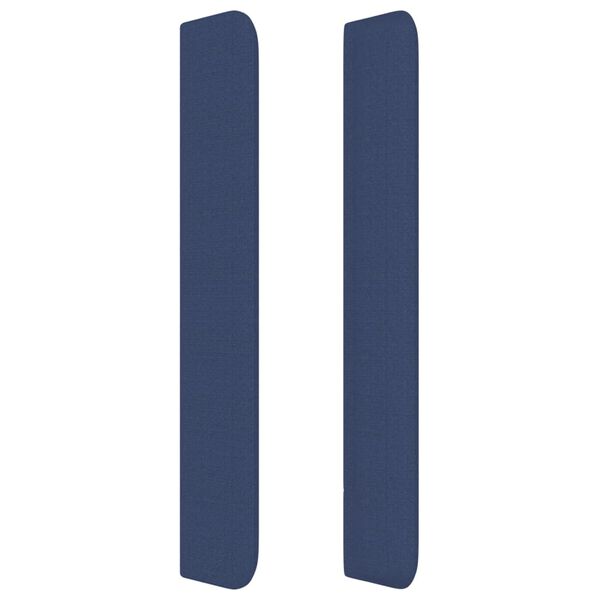 vidaXL Zagł&oacute;wek uszak, niebieski, 203x16x118/128 cm, tkanina