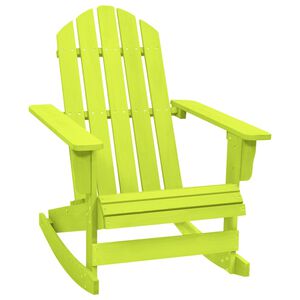 vidaXL Ogrodowy fotel bujany Adirondack, lite drewno jodłowe, zielone