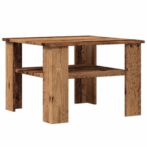 vidaXL Stolik kawowy stare drewno 60x60x42 cm materiał drewnopochodny