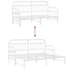 vidaXL Rama ł&oacute;żka dziennego Biały 75 x 190 cm Stal malowana proszkowo