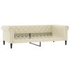 vidaXL Sofa z funkcją spania, kremowa, 80x200 cm, obita sztuczną sk&oacute;rą