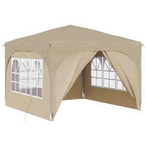 vidaXL Namiot imprezowy rozkładany 290 x 290 x 245 cm kremowy