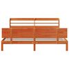 vidaXL Ramka ł&oacute;żka Z zagł&oacute;wkiem 2 pcs Woskowy Brąz Lite drewno sosnowe