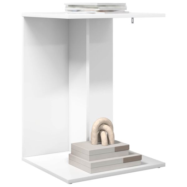 vidaXL Stolik boczny Biały 45 x 40 x 62,5 cm Materiał drewnopochodny