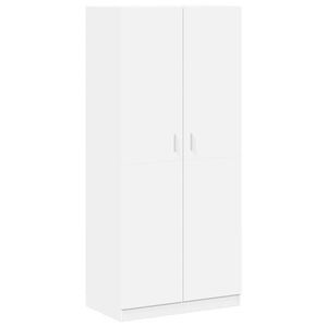 vidaXL Szafa, biała, 90x52x200 cm, materiał drewnopochodny