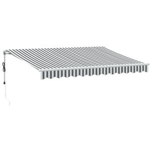 vidaXL Automatyczna markiza z LED, antracytowo-biała, 350x250 cm