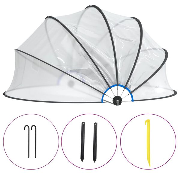 vidaXL Kopuła na basen, okrągła, 467x234 cm, PVC