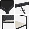 vidaXL Zestaw do jadalni w ogrodzie 9 pcs Czarny