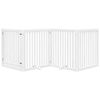 vidaXL Składana bramka dla psa, z drzwiami, 4 panele, biała, 320 cm