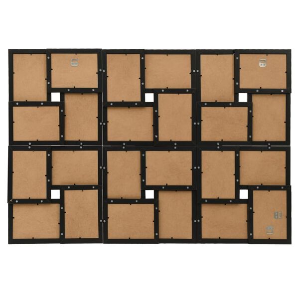 vidaXL Ramka na 24 zdjęcia 10x15 cm, czarna, MDF
