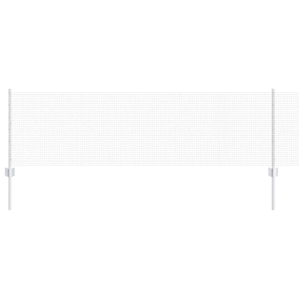 vidaXL Ogrodzenie z słupkiem Srebrny 0,6 x 10 m Stal