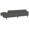vidaXL Sofa Ciemnoszary 250 x 188 x 76 cm Tkanina sztruksowa