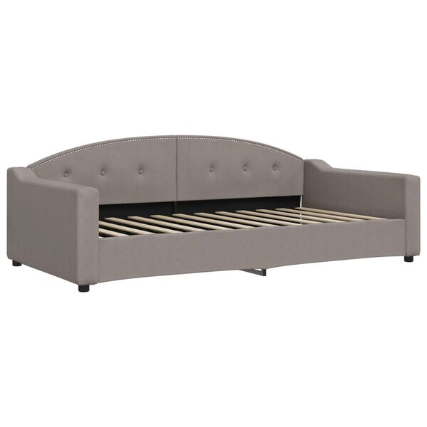 vidaXL Sofa z funkcją spania, kolor taupe, 100x200 cm, obita tkaniną