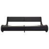 vidaXL Rama łóżka, czarna, sztuczna skóra, 180 x 200 cm