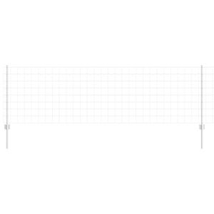 vidaXL Ogrodzenie Euro z słupkiem 25 x 0,8 m Stal ocynkowana srebrny