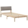 vidaXL Rama ł&oacute;żka Brązowy i taupe 90 x 200 cm Lite drewno sosnowe