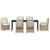 vidaXL Zestaw do jadalni w ogrodzie 7 pcs Beżowy i kremowy polirattan
