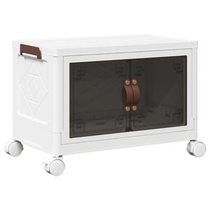 vidaXL Skrzynia do przechowywania z k&oacute;łkami, 28 L, 48,5x29,5x33 cm