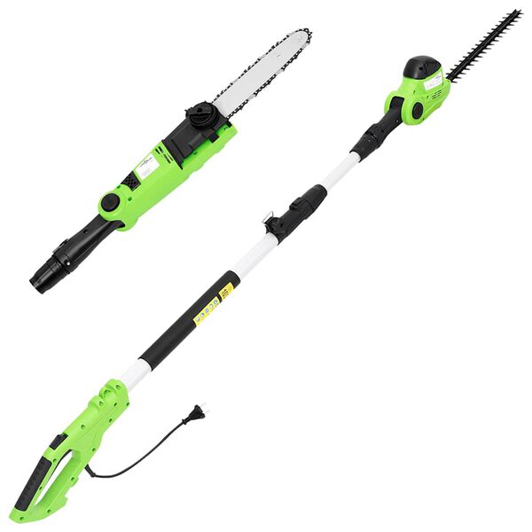 vidaXL Teleskopowa piła łańcuchowa/nożyce do żywopłotu 2-w-1, 25/41 cm