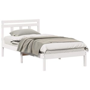 vidaXL Ramka ł&oacute;żka Biały 80 x 200 cm Lite drewno sosnowe
