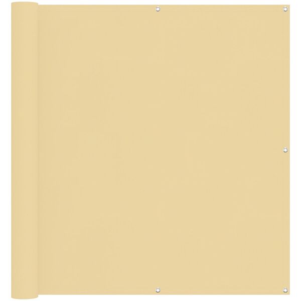 vidaXL Ekran balkonowy piaskowy 110 x 1000 cm Materiał Oxford