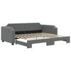 vidaXL Sofa rozsuwana, ciemnoszara, 90x200 cm, tkanina