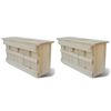 vidaXL Domki dla wr&oacute;bli, 2 szt., drewniane, 44 x 15,5 x 21,5 cm