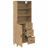 vidaXL Highboard z szufladą Dąb rzemieślniczy 69,5 x 34 x 180 cm