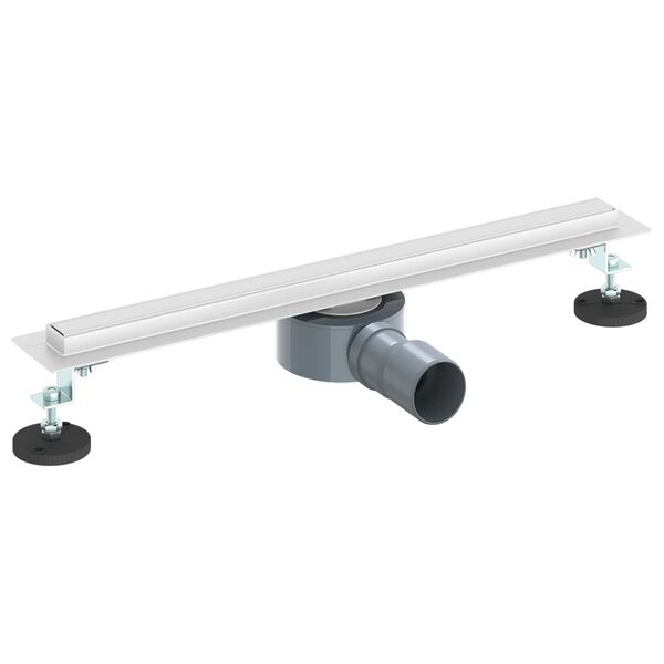 vidaXL 360&deg; Odpływ prysznicowy z cienkim modelem Srebrny 50 cm