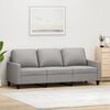 vidaXL Sofa 3-osobowa, jasnoszara, 180 cm, tapicerowana tkaniną