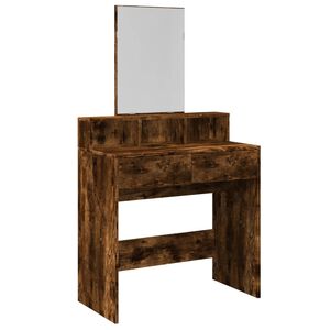 vidaXL Toaletka z lustrem, przydymiony dąb, 80x41x144,5 cm