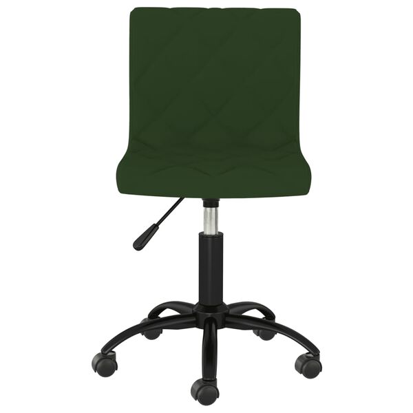 vidaXL Obrotowe krzesła stołowe, 2 szt., ciemnozielone, aksamitne