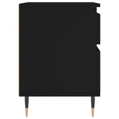 vidaXL Szafka nocna, czarny, 40x35x50 cm, materiał drewnopochodny