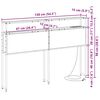 vidaXL Zagł&oacute;wek do przechowywania z p&oacute;łką Szary dąb sonoma 135 cm