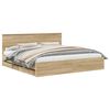 vidaXL Ramka ł&oacute;żka Dąb Sonoma 200 x 200 cm Drewno inżynieryjne
