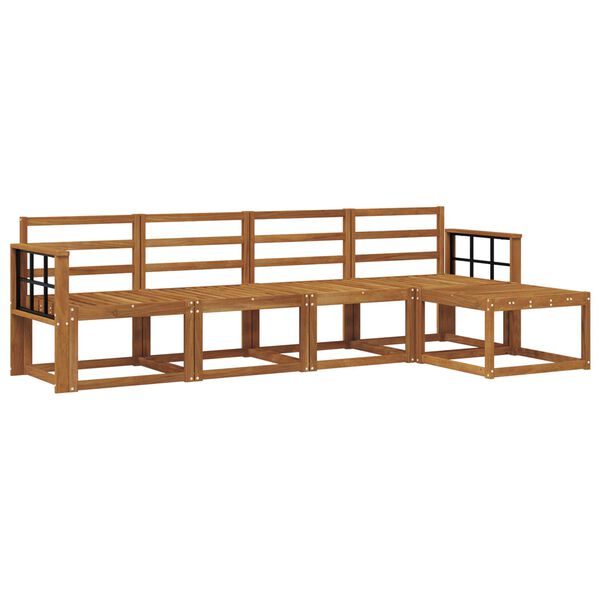 vidaXL Zestaw sof na zewnątrz 5 pcs Naturalny Lite Drewno Akacji