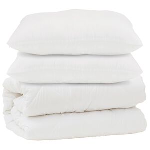 vidaXL Kołdra z poduszką 3 pcs Biały Mikrofibra