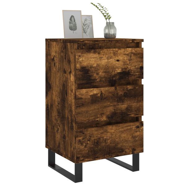 vidaXL Szafki nocne, 2 szt., przydymiony dąb, 40x35x69 cm