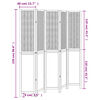 vidaXL Parawan pokojowy, 5-panelowy, ciemny brąz, lite drewno paulowni
