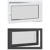 vidaXL Okno piwniczne RISOR 100 x 70 cm PVC i szkło antracytowy