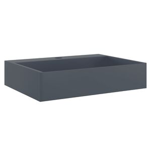 vidaXL Umywalka, 50x38x11 cm, kompozyt mineralny/marmurowy, antracyt
