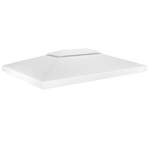 vidaXL 2-poziomowe zadaszenie altany, 310 g/m&sup2; 4x3 m, białe
