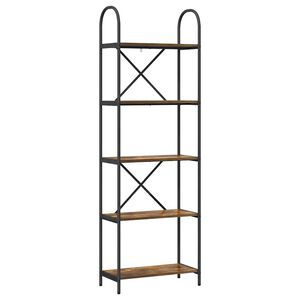 vidaXL P&oacute;łka na książki 5 poziomy 60 x 30 x 183 cm Drewno inżynieryjne