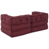 vidaXL Modułowa sofa 2 pcs Bordowy 140 x 70 x 56 cm tkanina