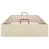 vidaXL Rama łóżka otomana bez materaca, kremowa, 90x190 cm, tkanina
