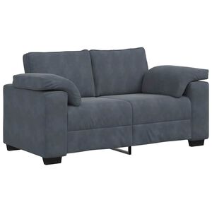 vidaXL Sofa dwuosobowa Ciemnoszara 160x77x82 cm Aksamit