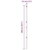 vidaXL Słupki ogrodzeniowe 13 pcs Srebrny Ø32mm 200 cm