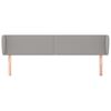 vidaXL Zagł&oacute;wek uszak, jasnoszary, 163x23x78/88 cm, tkanina