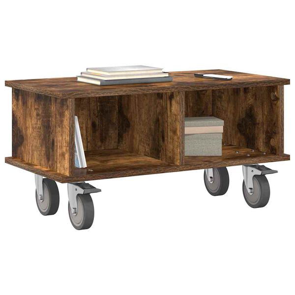 vidaXL St&oacute;ł pod telewizor Dąb wędzony 68,5 x 35 x 35 cm